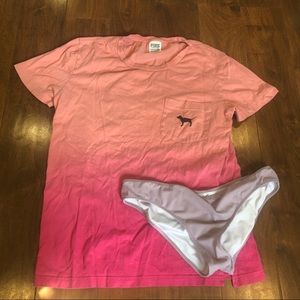 PINK tee & swim bottoms bundle